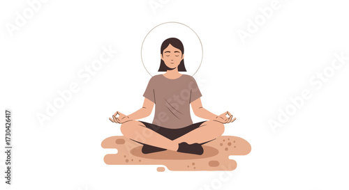 Woman Meditating Serene Tranquility A Spiritual Journey Through Mindfulness Harmony Connection with inner peace awakening the soul cultivating