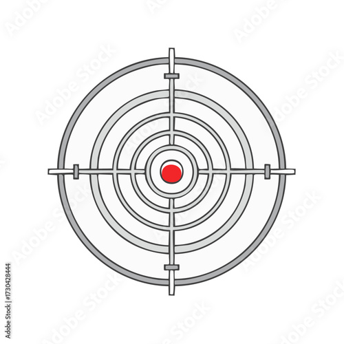 Focus Target in Gray and Red