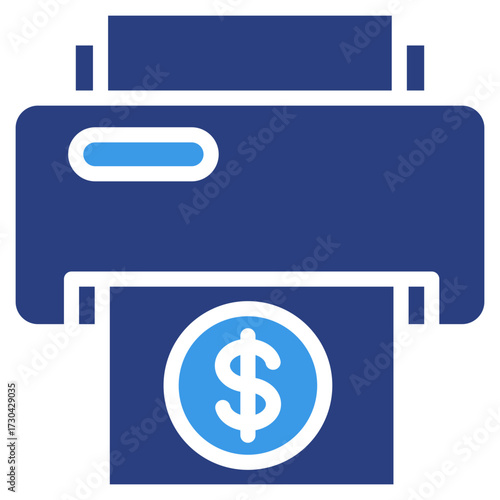 Money Printing  Icon Element For Design