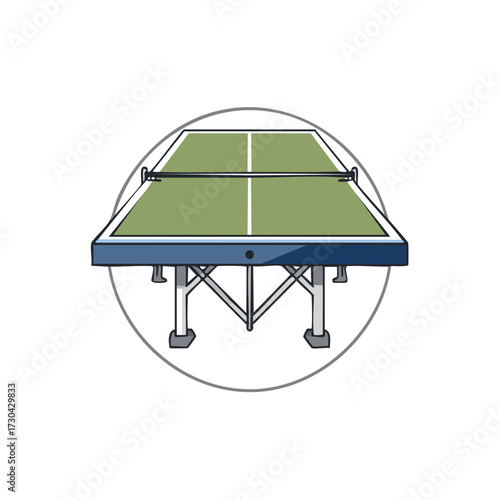 Table Tennis Table Illustration Classic Ping Pong Game Equipment Sport Recreation Activity