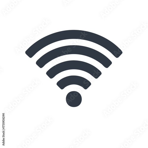 Wireless Network Icon on White Background