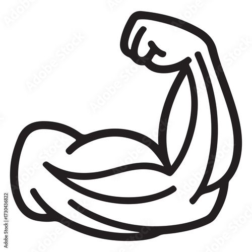 Human muscle anatomy silhouette outline illustration isolated on white background