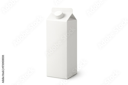 White milk juice carton packaging with screw cap