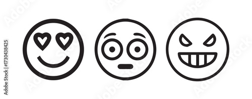 Vector Illustration of Worried and Depressed Faces