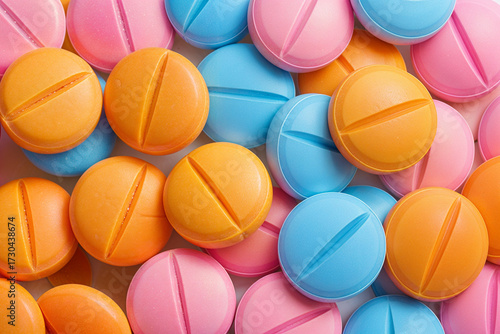 A collection of colorful pills