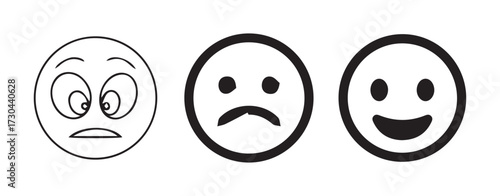 Emotional Icons Collection of Sad Expressions