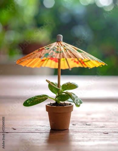 Wallpaper Mural Miniature plant under umbrella Torontodigital.ca