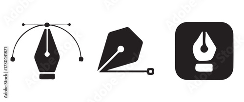 Pen Nib and Drawing Icons for Designers
