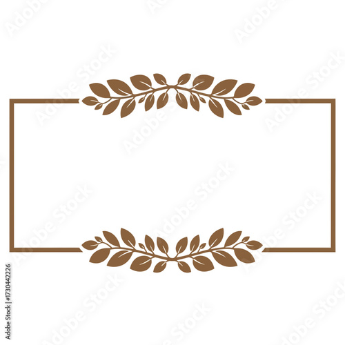 Brown Leaf Top and Bottom Frame
