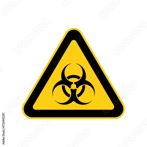 Biohazard symbol warns of dangerous biological substances in laboratory setting, signifying potential health risks and demanding caution.