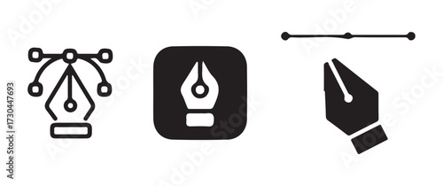 Digital Drawing and Calligraphy Icons
