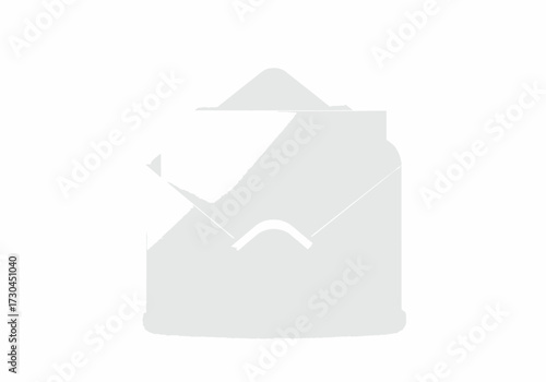 A grey scale image displays an opened envelope with a letter protruding from its top edge