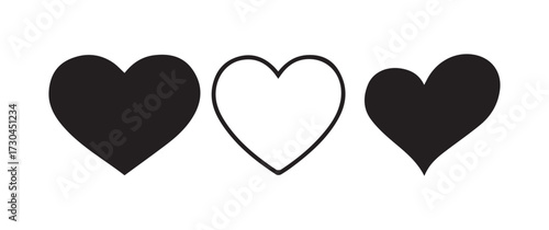 Romantic Love Symbols Isolated on White