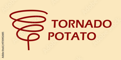 Tornado potato logo vector