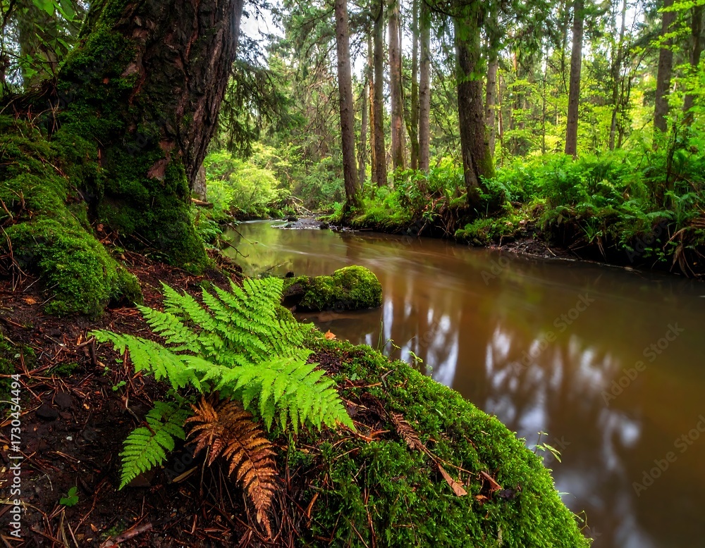 Obraz premium Lush forest stream (3)