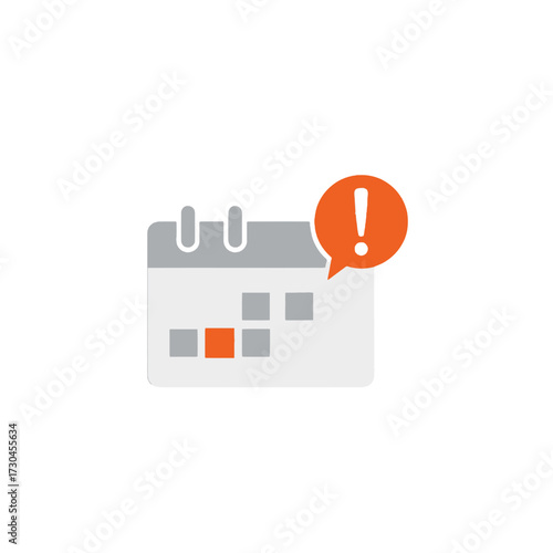 Calendar with Exclamation Point: Important Date Reminder.