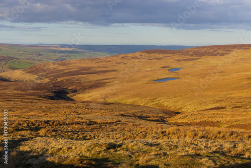 Landscape view of north pennine moorland, weardale, County Durham, England, UK.