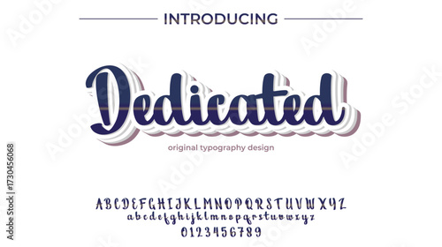 Dedicated - Elegant 3D Script Font with Handwritten Style for Modern Typography and Branding