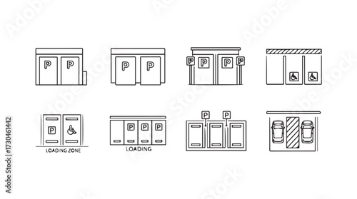 Collection of hand drawn architectural cabinet and furniture design sketches architectural drawings vector