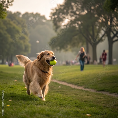 golden retriever running