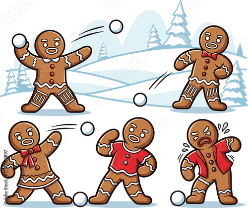 Gingerbread Snowball Fight Fun.