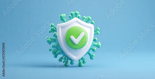 Immunization concept illustration protection against viral infection