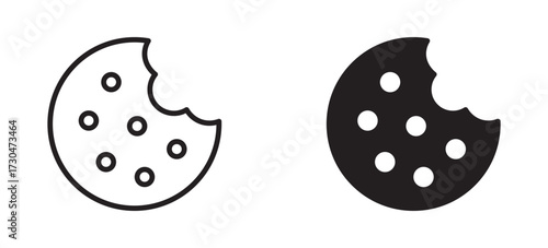 cookie bite icon , vector illustration,