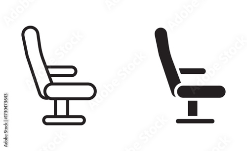 airplane seat icon, vector illustration,