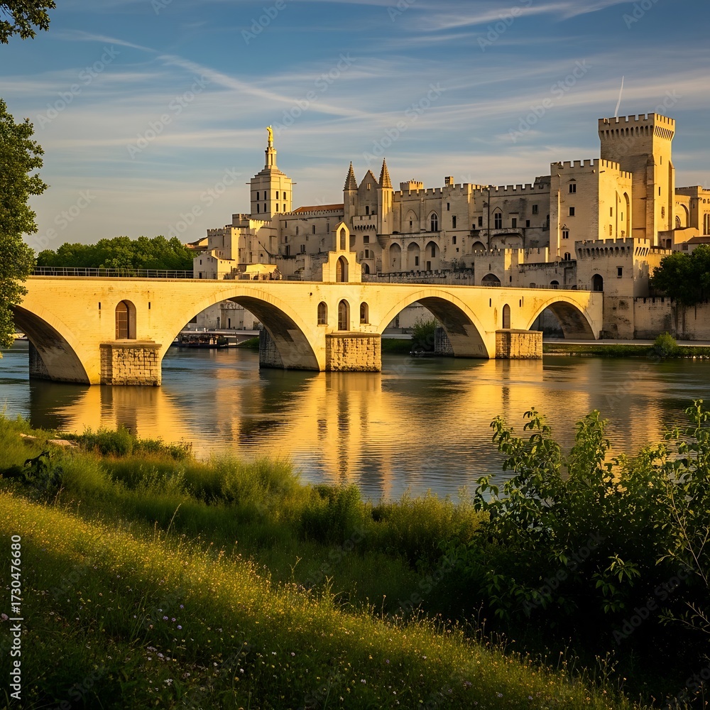 Obraz premium French Cityscape at Sunrise.