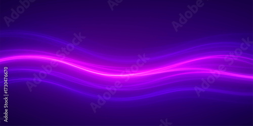 Wallpaper Mural Abstract purple background with flowing waves and glowing texture Torontodigital.ca