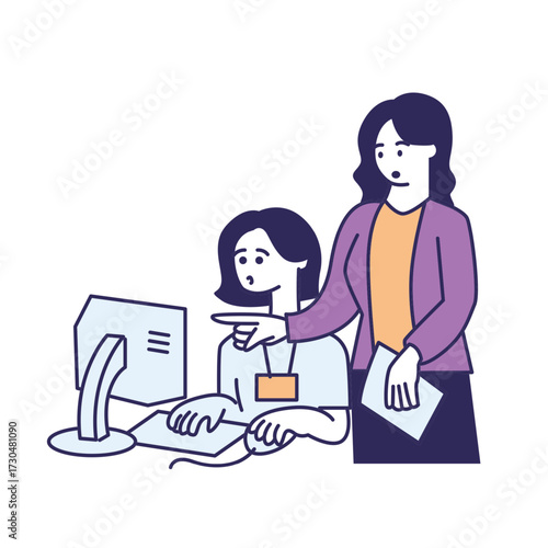 giving sntruction illustration vector design