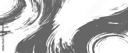 Vector brushes txture of a black brick wall with cracks and scratches vector..