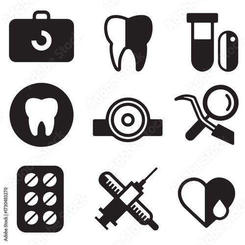 vector illustration sets of dental icon
