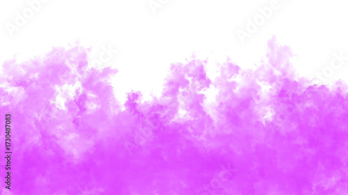 Bright magenta textured shape with rough edges on black abstract background isolated on a transparent background