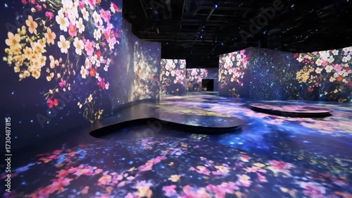 Interactive projection art exhibit