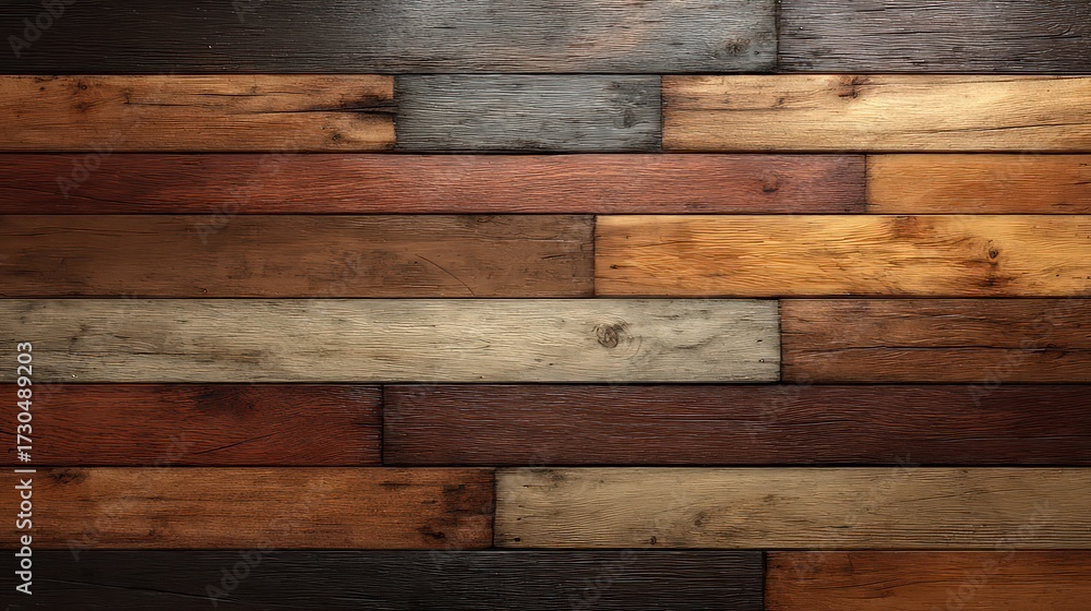 Naklejka premium Textured Wooden Plank Wall Pattern