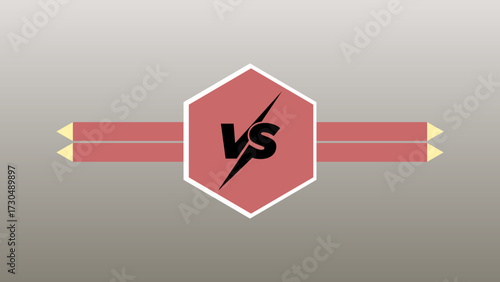 Versus screen graphic competition battle event match comparison vector illustration design element concept