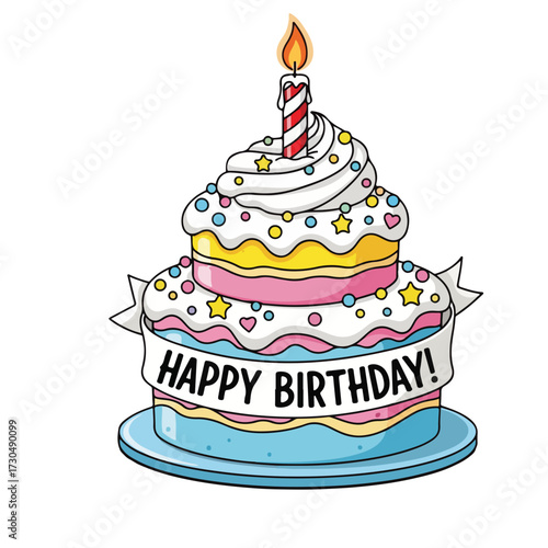 Birthday Cake with Candle