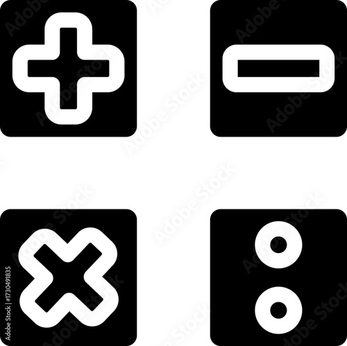 Math Symbols:  Addition, Subtraction, Multiplication, Division