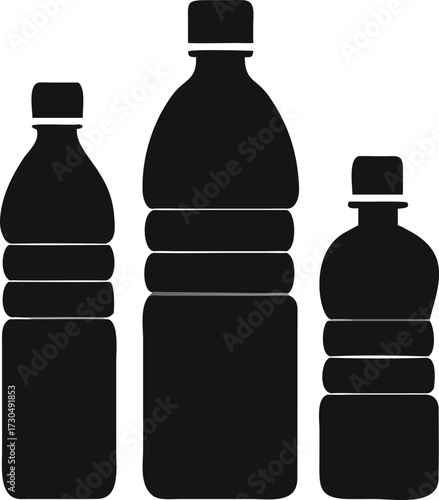 vector set of bottles