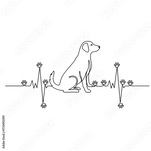 dog heartbeat, dog ecg line, one line dog, dog paw prints, heartbeat with dog, minimalist dog, dog lover design, paw print heartbeat, sitting dog line art, dog ecg heartbeat, dog life heartbeat, pet h