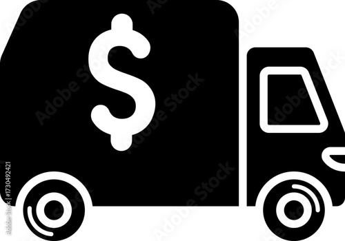 armored van icon logo vector illustration design, for business and finance symbol