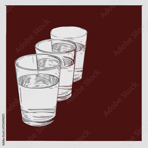glass of water with ice