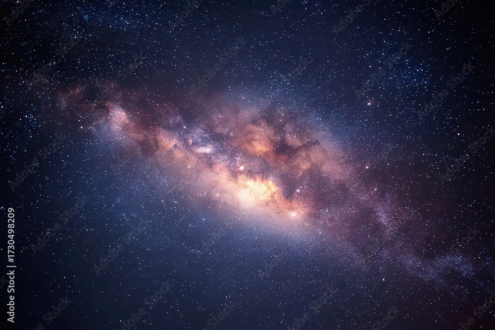 Fototapeta premium Milky Way Galaxy Night Sky Panorama