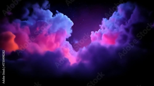 Abstract colorful cloudscape