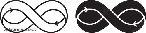Infinity Loop Arrows Icon Symbol Vector Illustration