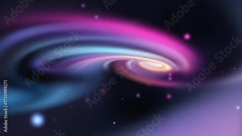Abstract colorful space spiral