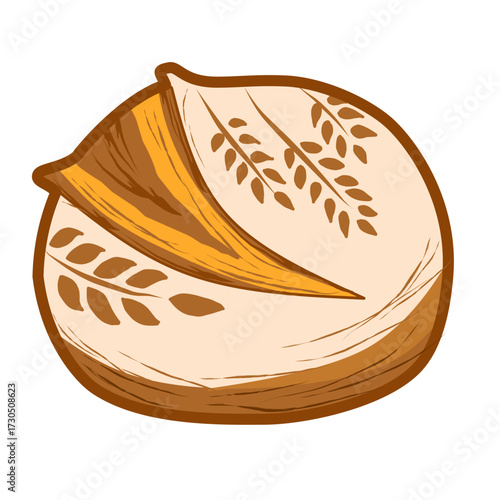 Artisan Sourdough Bread Vector Illustration