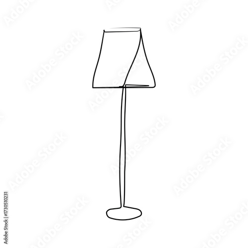 One line art of lamp