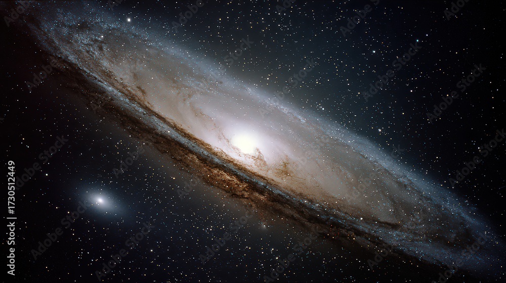 Fototapeta premium Spiral Galaxy With Millions Of Stars